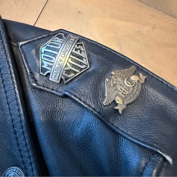 Vintage Harley Davidson Leather Jacket with Fringe Womens size Large - Picture 6 of 16